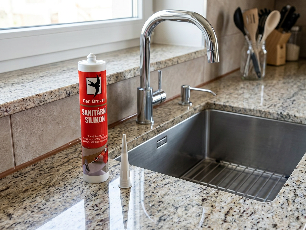 Sanitární silikon hnědý Den Braven 280 ml