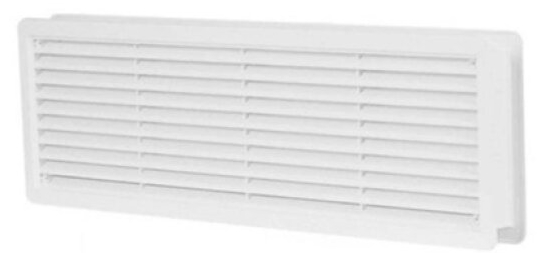 Mřížka větrací dveřní HACO VM D 400×130 mm bílá