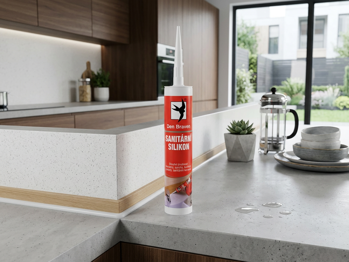 Sanitární silikon šedá světlá - manhattan Den Braven 280 ml