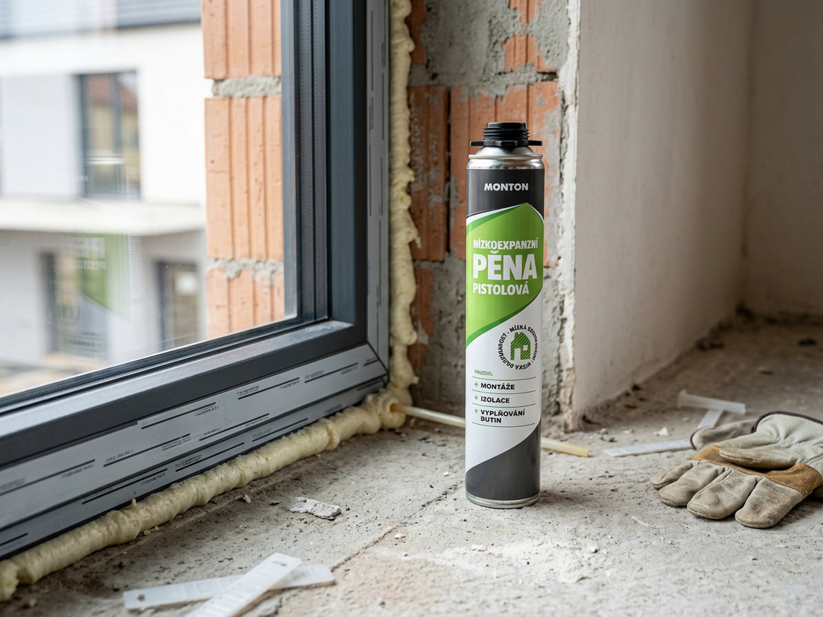 Pěna montážní pistolová nízkoexpanzní Monton 750 ml