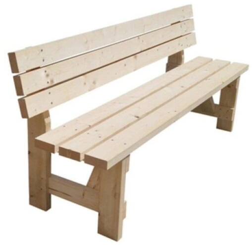 Lavice zahradní dřevěná s opěradlem 2 000×570×900mm