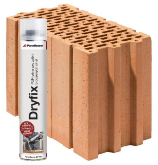 Cihla Porotherm AKU Profi Dryfix P15 - 190×372×249 mm