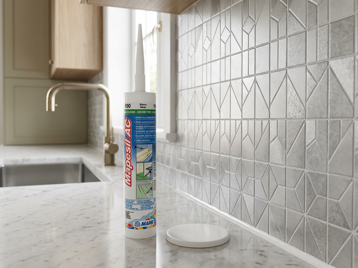 Tmel silikonový Mapei Mapesil AC 111 stříbrošedá 310 ml