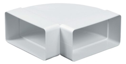 Koleno vodorovné ploché 90° 110 × 55 mm