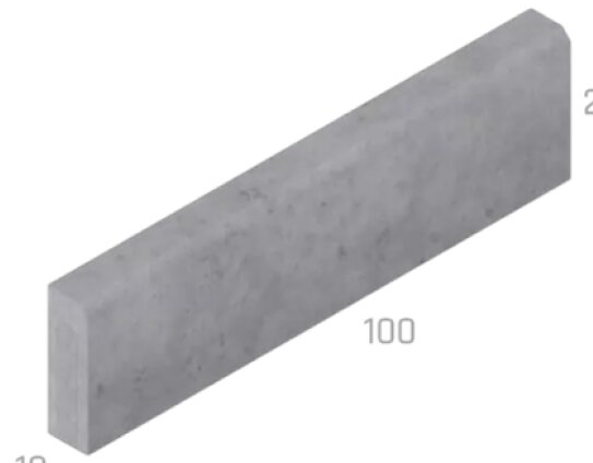 Obrubník chodníkový DITON 1000x100x250 mm přírodní