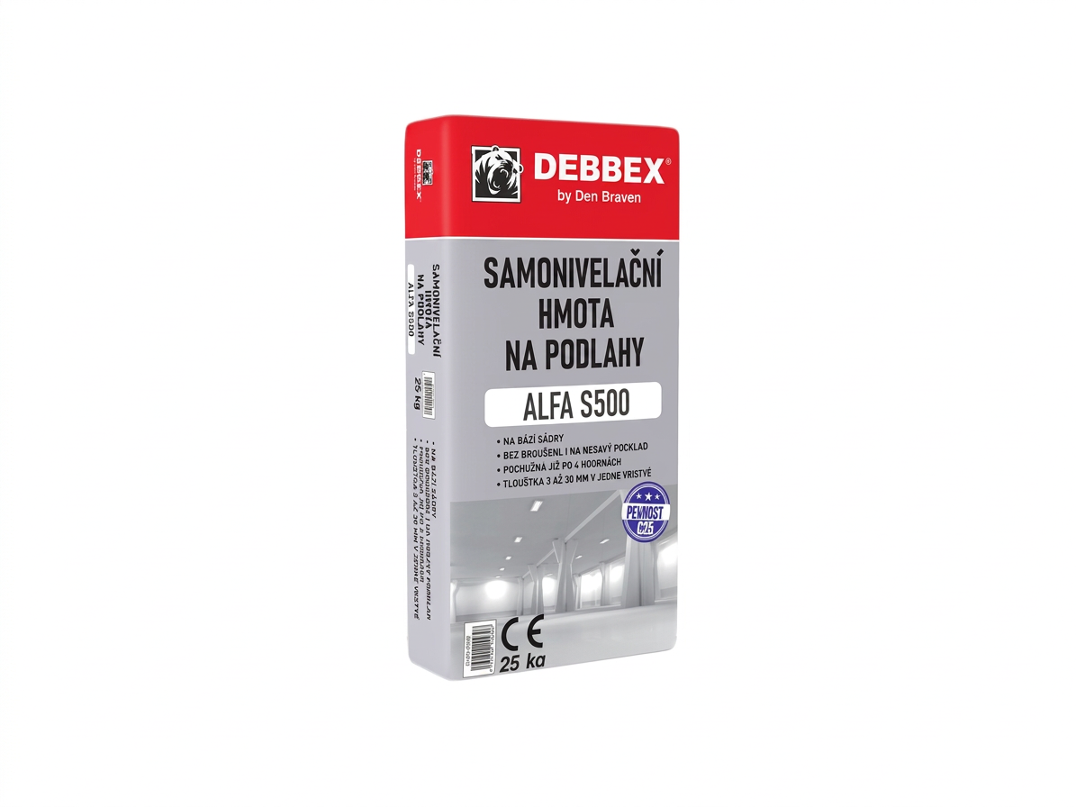 Samonivelační hmota na podlahy ALFA S500 25 kg