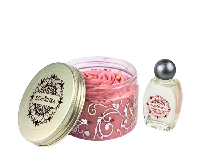 Výhodný Set - Sprchová šlehačka Rose Oud + Mini Parfém Rose