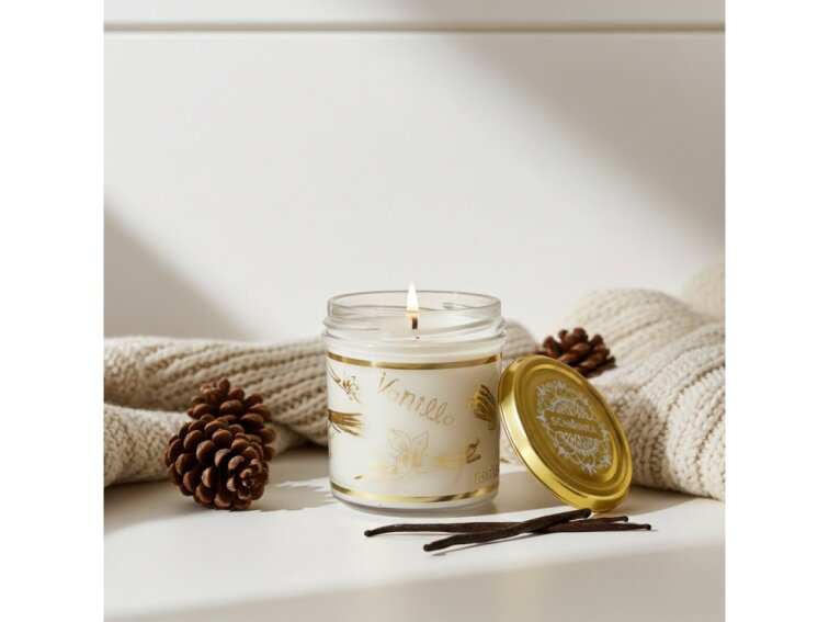 Sojová svíčka s vůní Vanilky - Vánoční edice