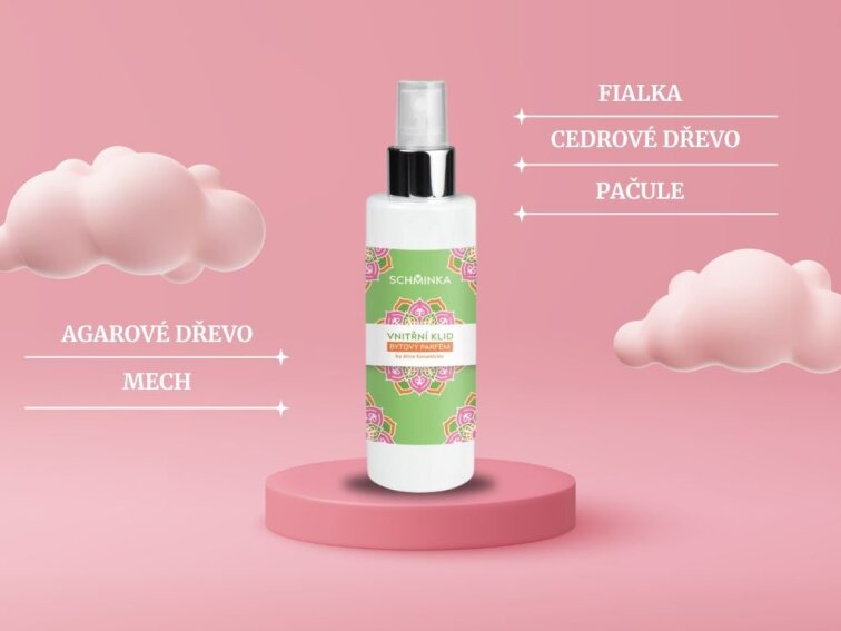 Výhodný Set: Bytový Parfém Vnitřní Klid + Přírodní Mýdlo s Aktivním Uhlím Zelené