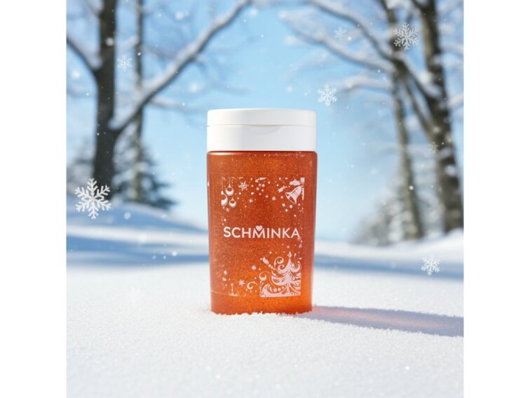 Antibakteriální gel na ruce s vůní perníčku a třpytkami