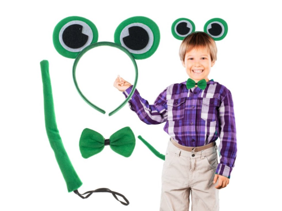 Kostým čelenka motýlek ocas sada žába