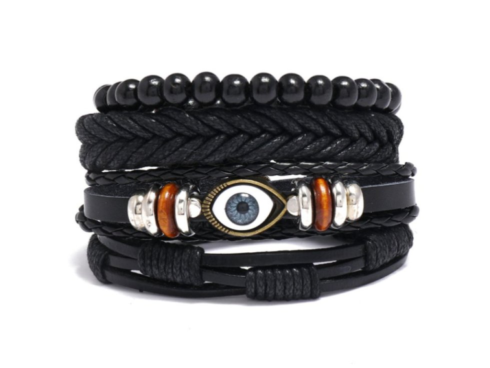 Set pánských náramků Prorokovo oko - 4 v 1