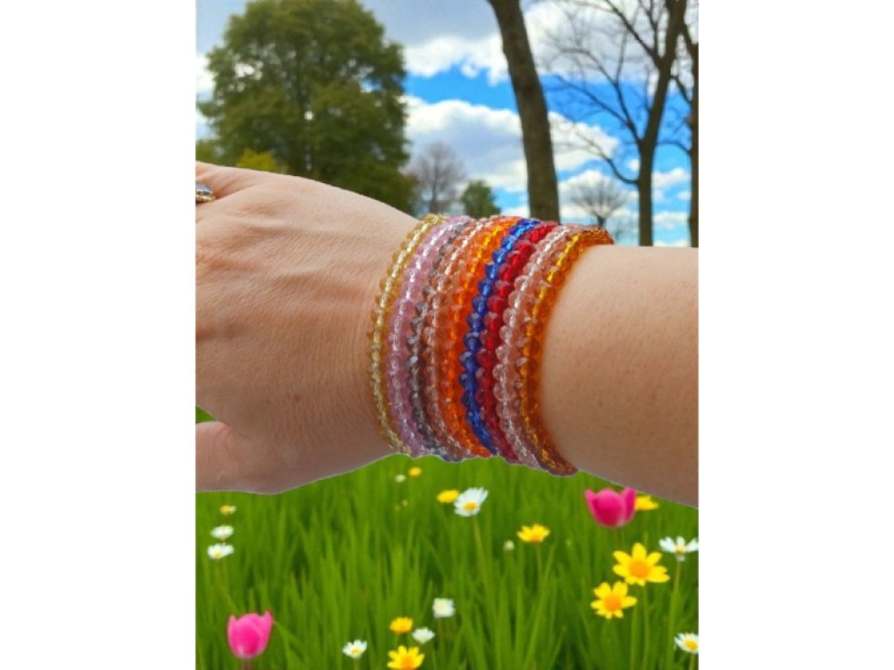 Sada korálkových náramků - 9 kusů - Barevný set III
