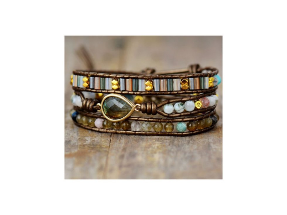 Wrap náramek Mini Labradorit - Kreativita