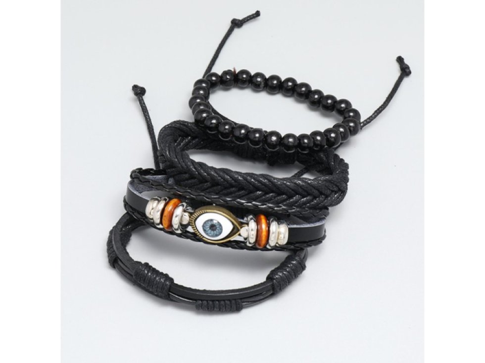 Set pánských náramků Prorokovo oko - 4 v 1