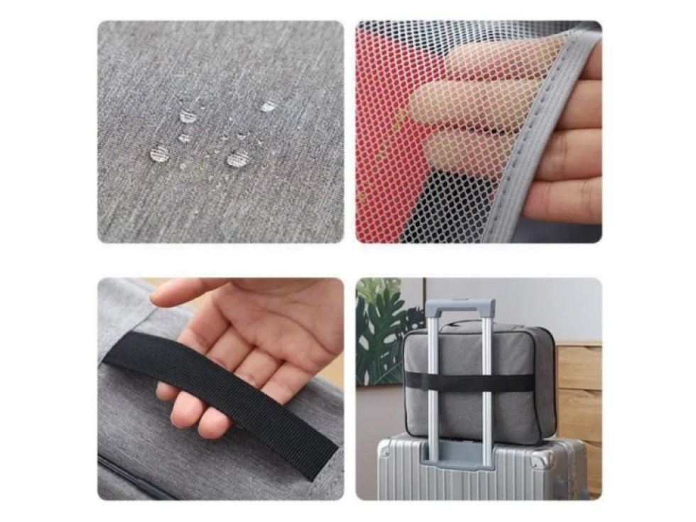 Organizační Taška OXFORD pro Dokumenty, Šedá, Oxfordská Tkanina, 37x10,5x27cm