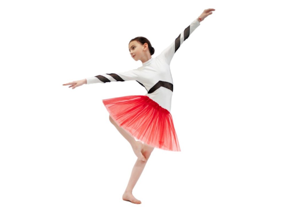 Tylová sukně tutu kostým červená