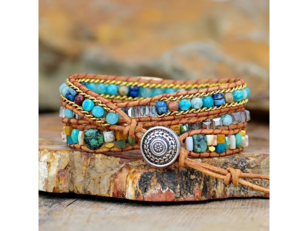 Wrap náramek Amazonit