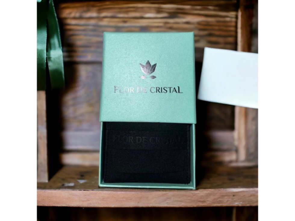 Stříbrné geometrické náušnice s drahým kamenem