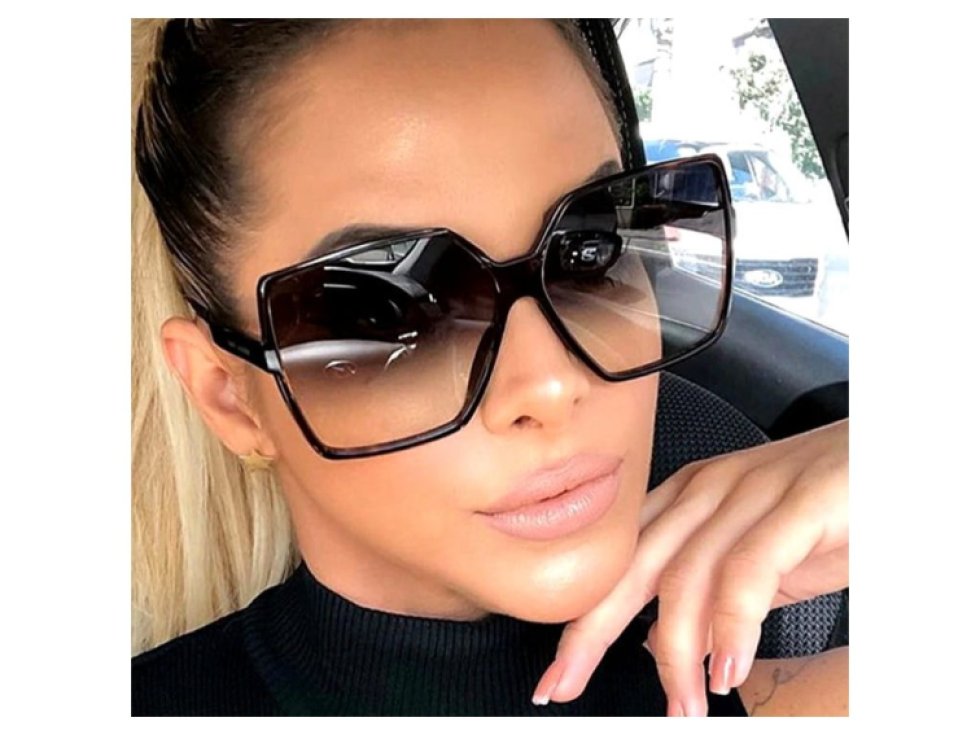 Velké Dámské Sluneční Brýle ve Stylu Mouchy, Černé, s UV Ochrannými Skly