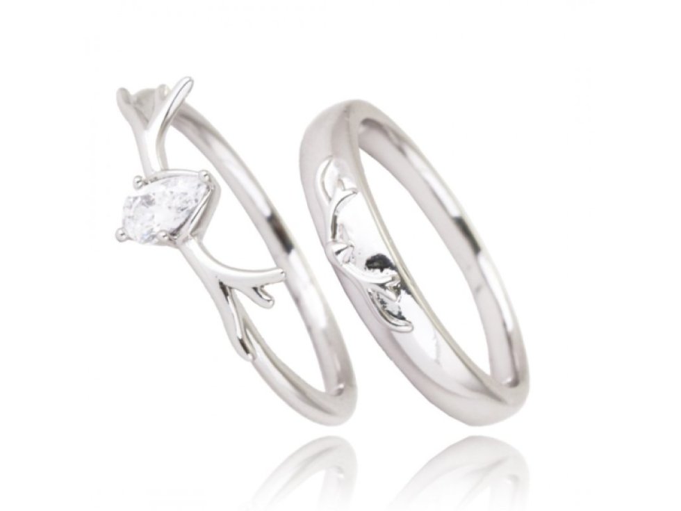 Pozlacený prsten z chirurgické oceli bílého zlata, Chirurgická ocel