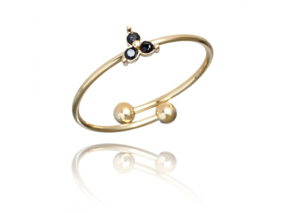 14k pozlacený prsten z nerezové oceli, světle zlatá barva, odolný vůči povětrnostním vlivům