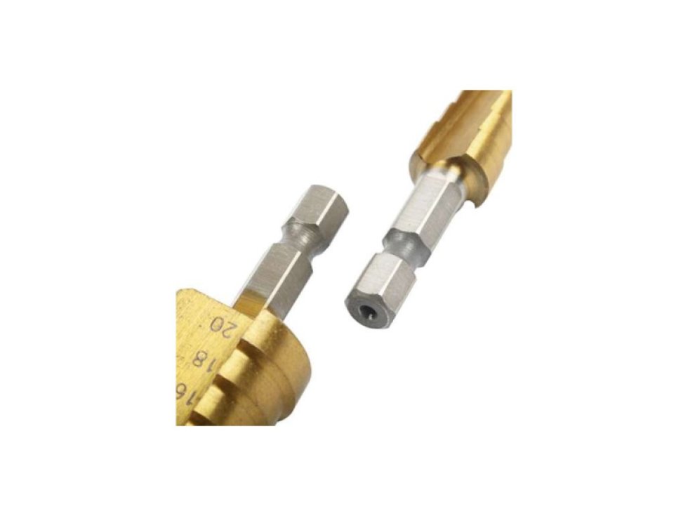 Sada kuželových vrtáků - 3 ks.