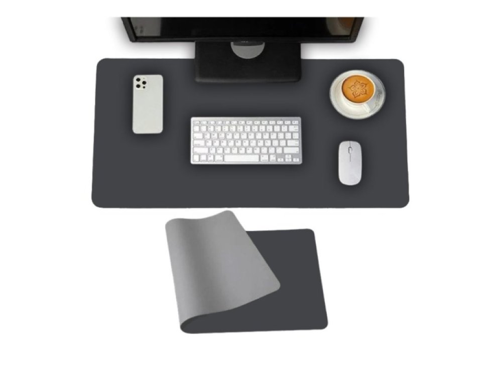 Oboustranná voděodolná podložka na stůl šedo-grafitová 50x80cm