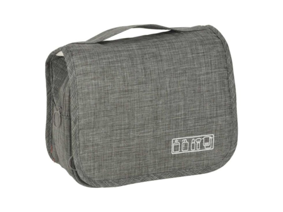 Závěsná cestovní kosmetická taška skládací šedá