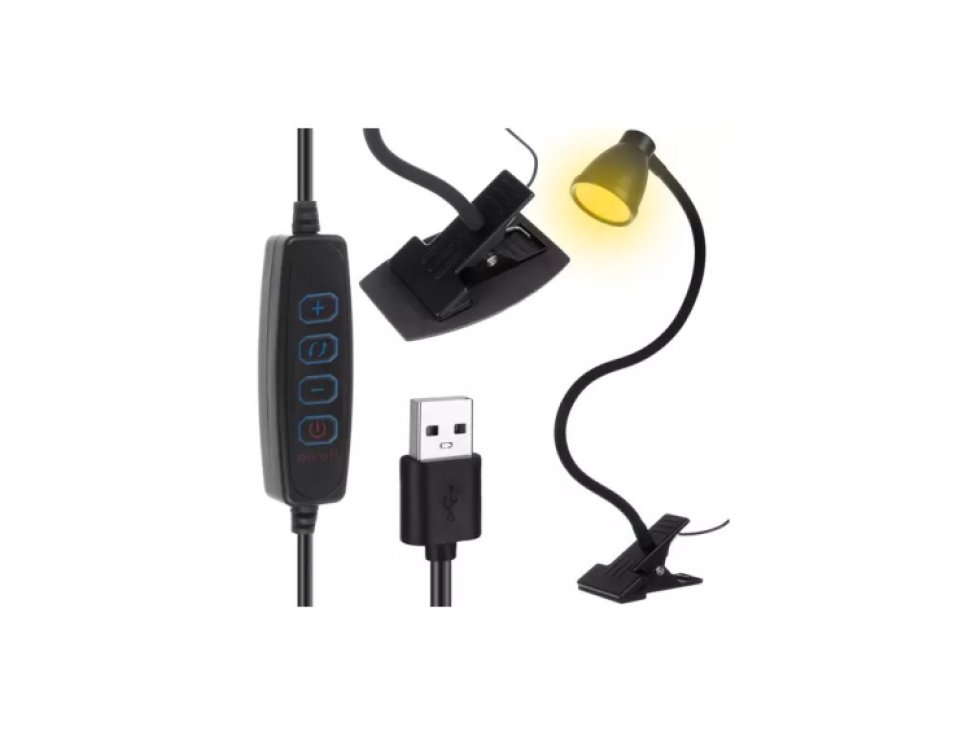 Stolní lampa s klipem - černá Izoxis 19454