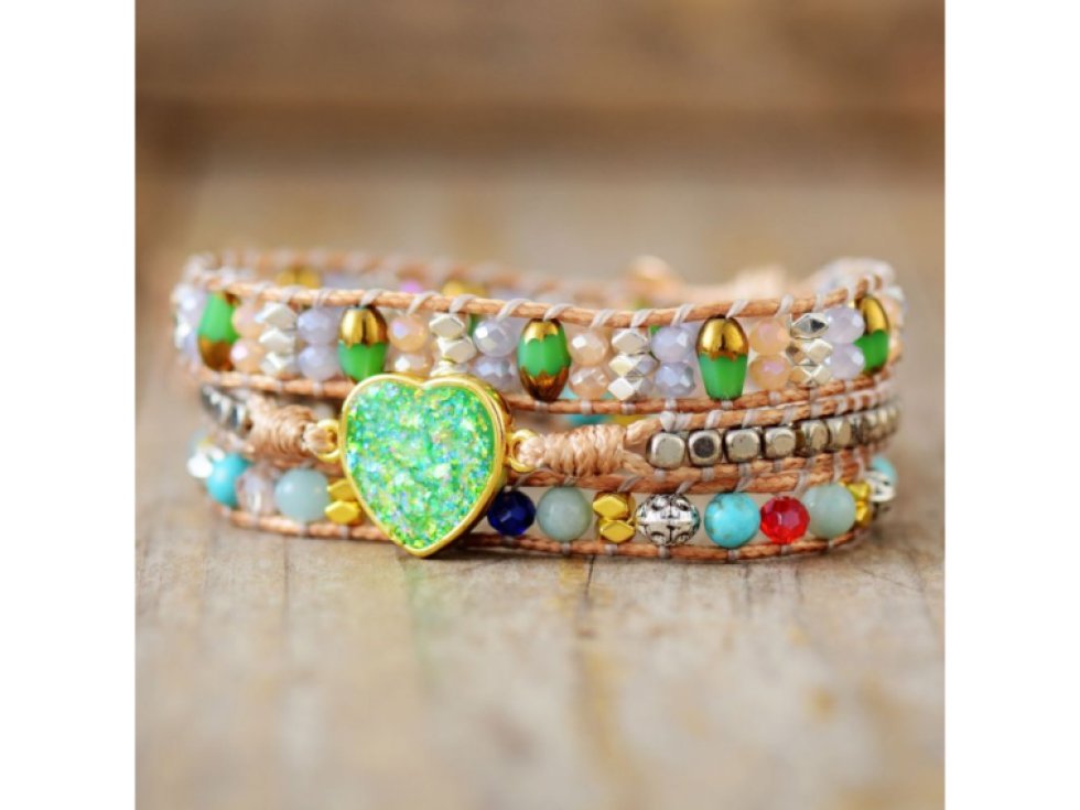 Wrap náramek Opál zelený - Mládí