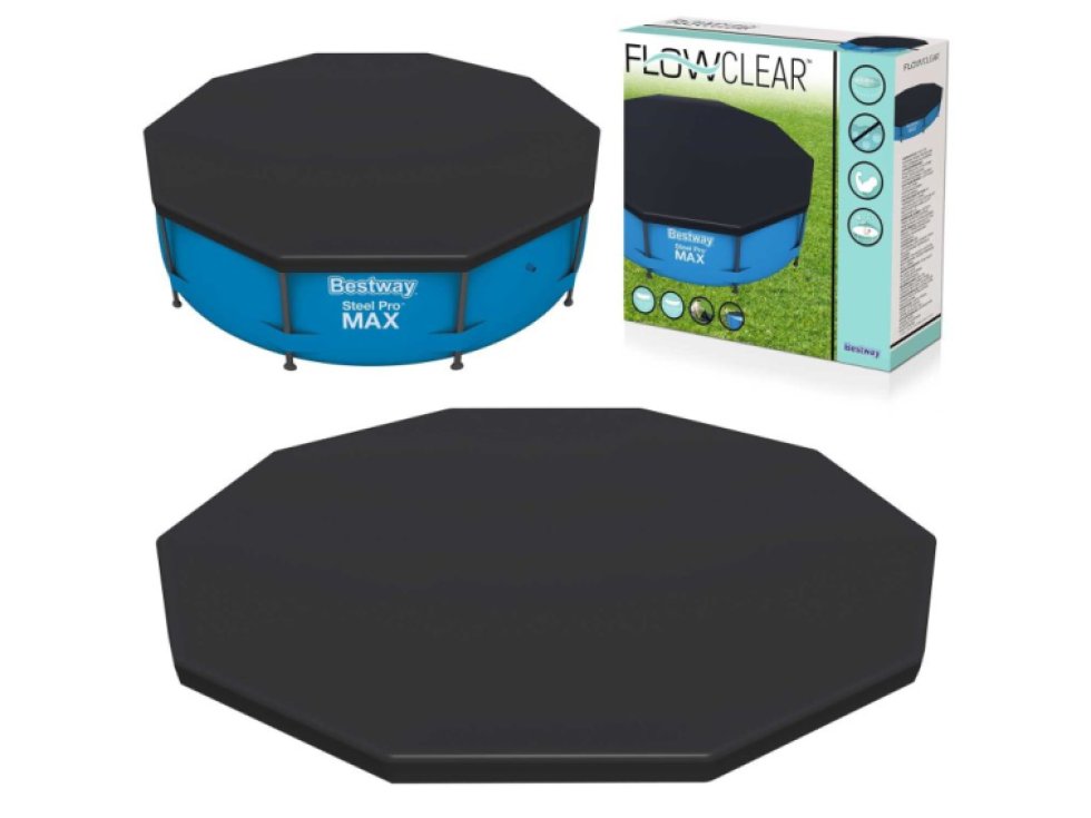 Krycí plachta na bazén s kovovým rámem 305 cm Bestway 58036