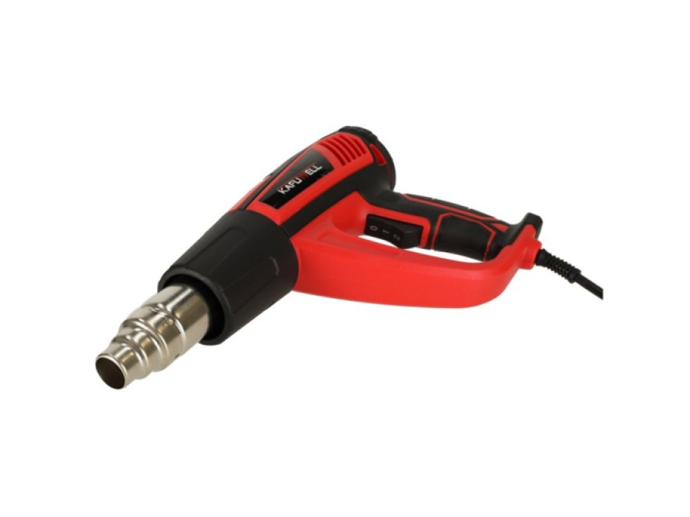 Elektrický topný hořák s regulací teploty 0-600 stupňů C průtok vzduchu 300-500 l/min + 4 vyměnitelné hroty 1850W