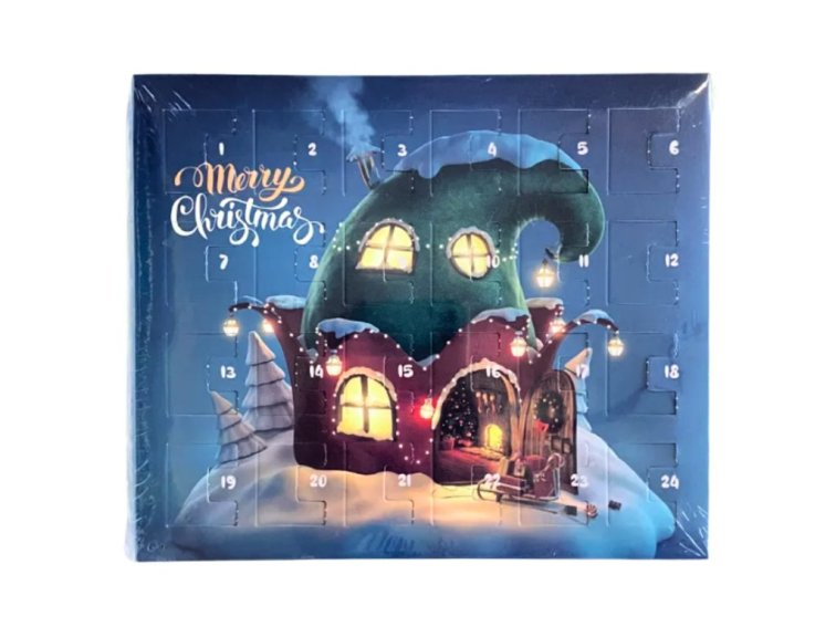 Adventní kalendář - Náramky s přívěsky - Vánoční chýše