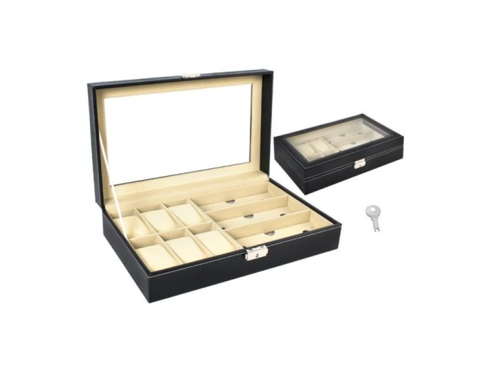 Organizér na hodinky a brýle, černý