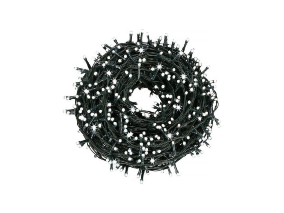 Dekorativní Vánoční LED Osvětlení 100 světel, Cold White + Flashing White, pro vnitřní/venkovní použití