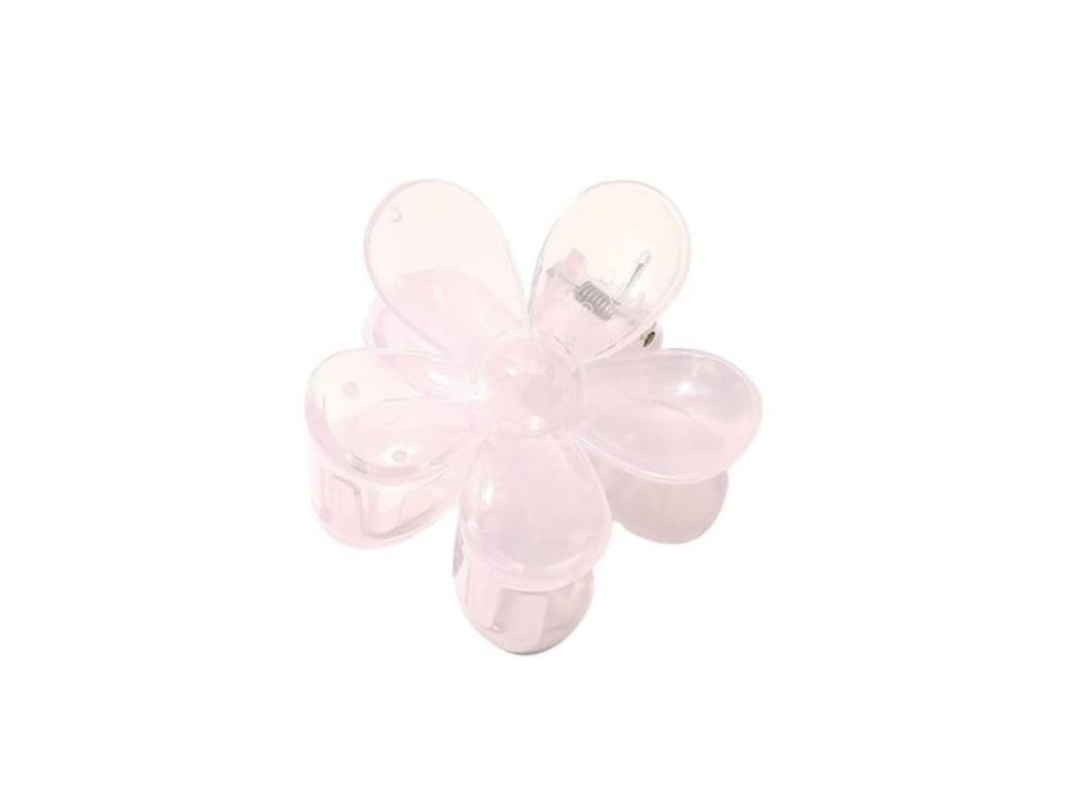 Transparentní XL květinová sponka klips 7x7 cm SP273