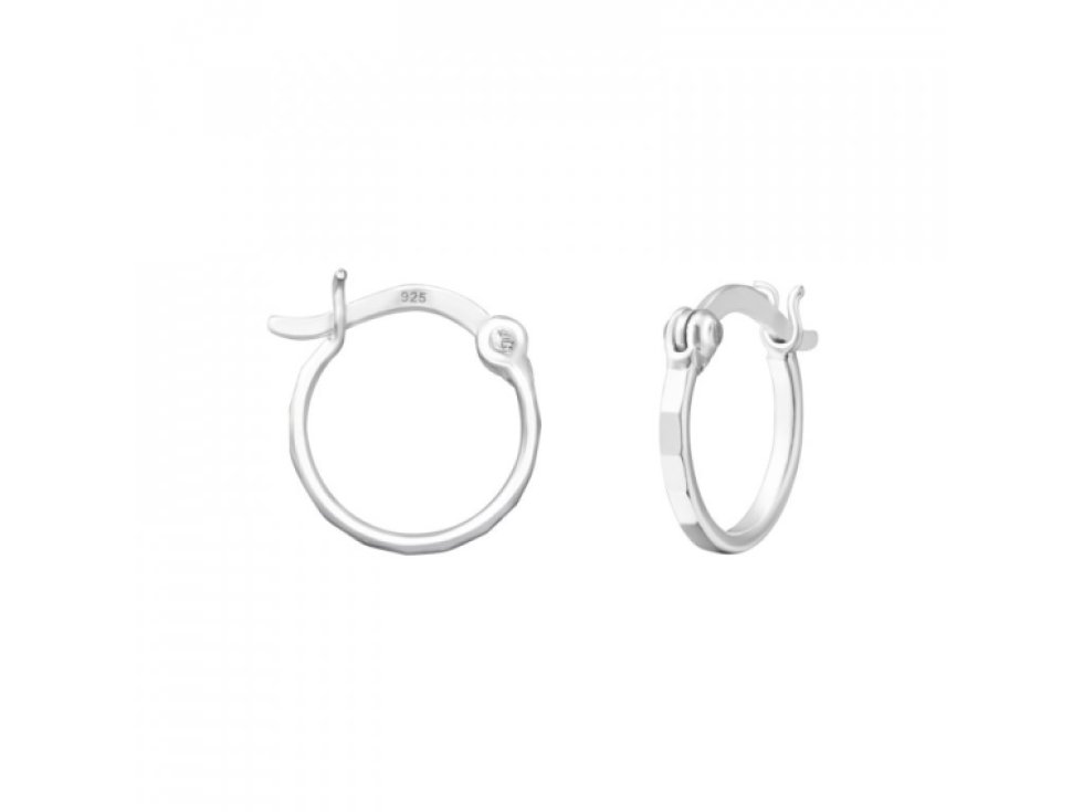 Elegantní stříbrné kruhové náušnice