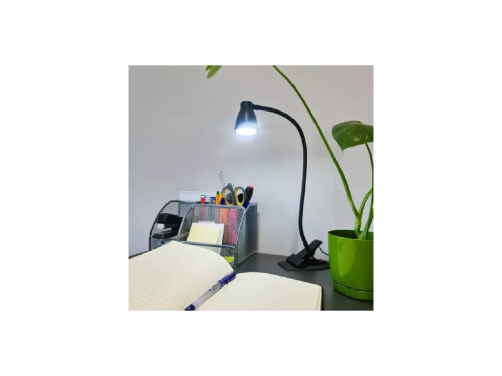 Stolní lampa s klipem - černá Izoxis 19454