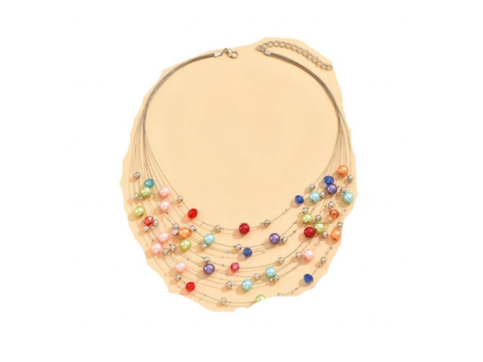 Náhrdelník a náušnice Rozpustilé korálky - barevné