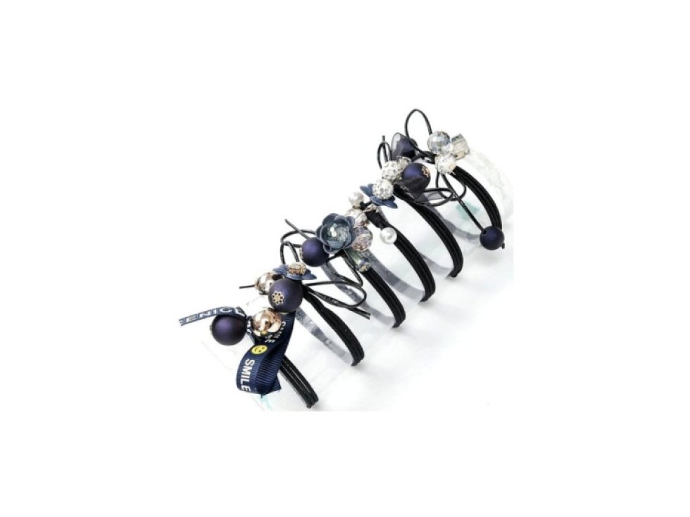 Froté Gumičky do Vlasů 6ks, Velikost 4-5 cm, Materiál Kov a Plast