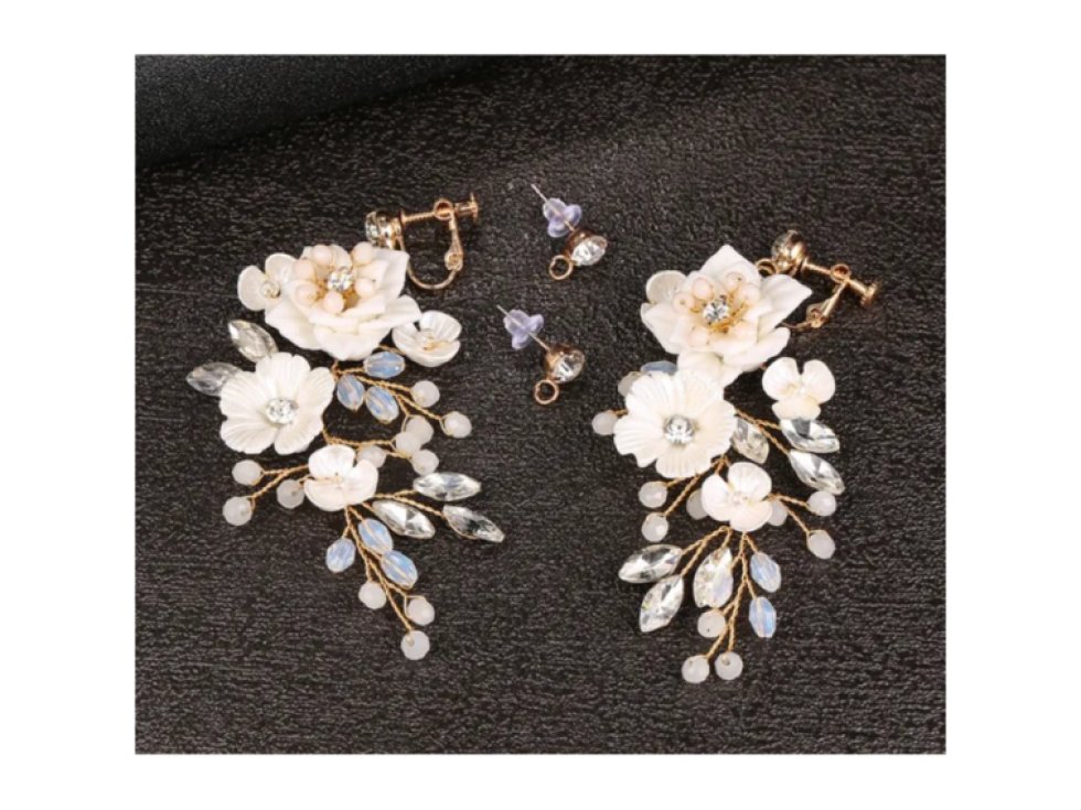 Svatební Náušnice BOHO s Krystalkami, Ručně Vyráběné z Bižuterních Slitin, Hypoalergenní a Odolné