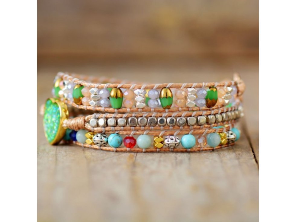 Wrap náramek Opál zelený - Mládí