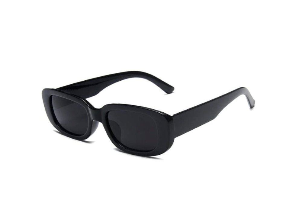 Unisex Sluneční Brýle Nerdy Kujonki, Černé Zrcadlové Čočky, Plastové, Šířka Můstku 15 mm