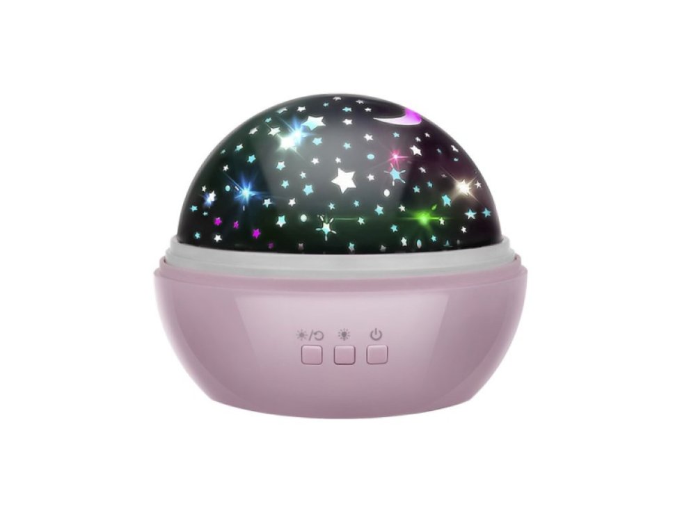 Noční lampa s projektorem - růžová LP16859