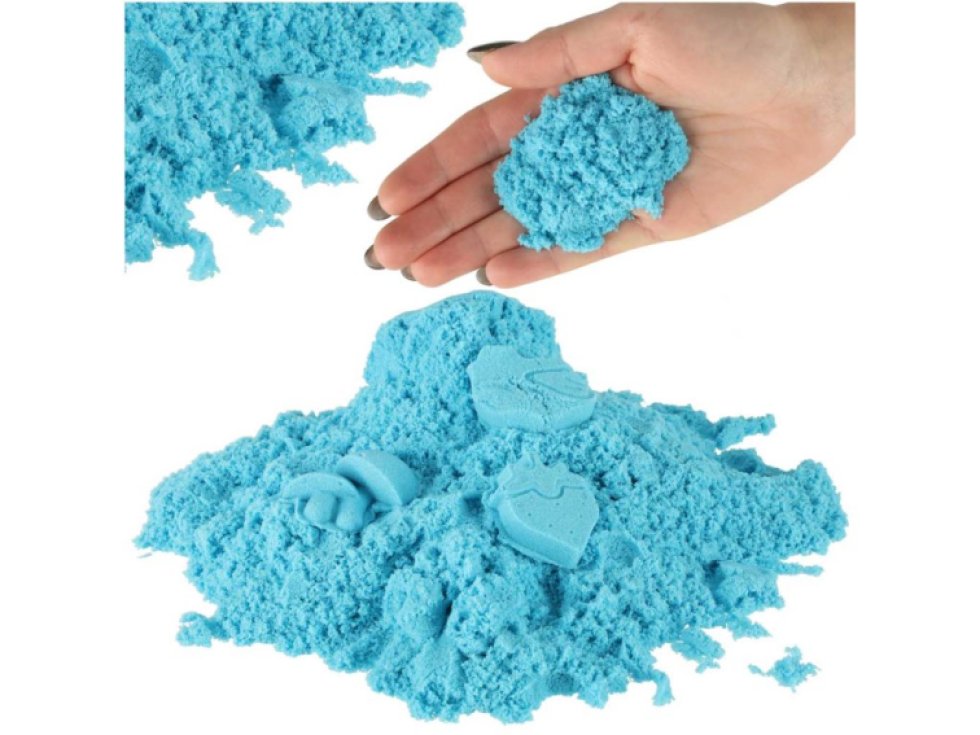 Kinetický písek 1 kg v sáčku modrý