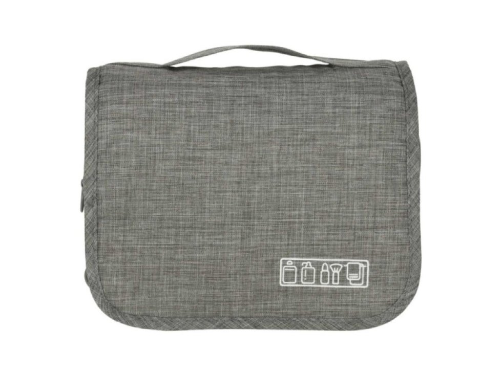 Závěsná cestovní kosmetická taška skládací šedá