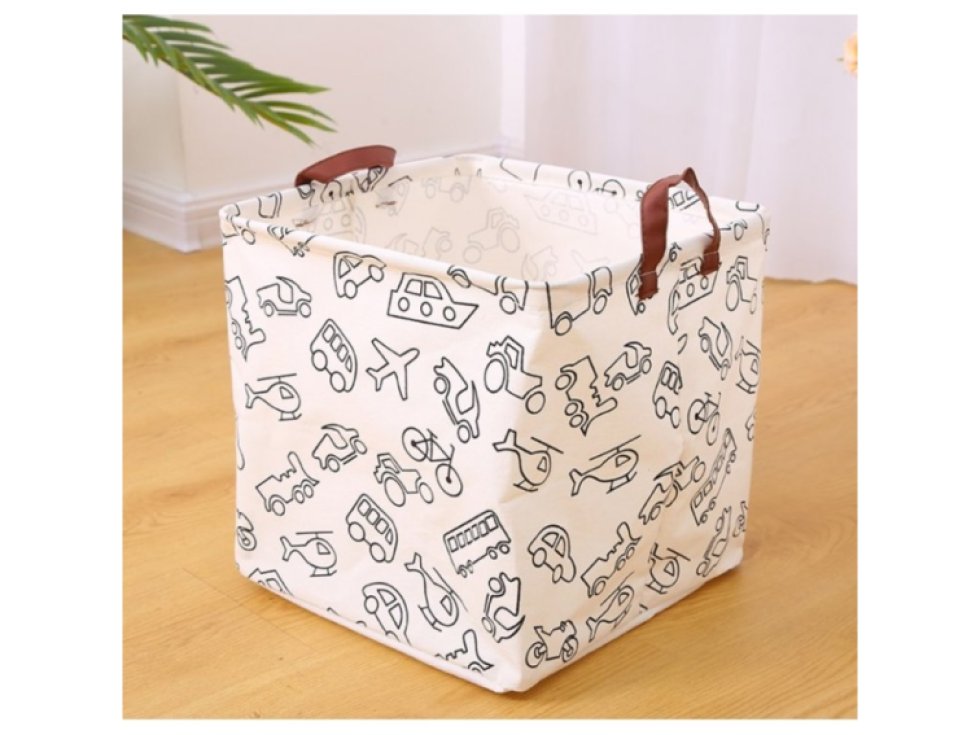 Organizér na hračky a prádlo, bavlněná plachta, 31x31x31 cm