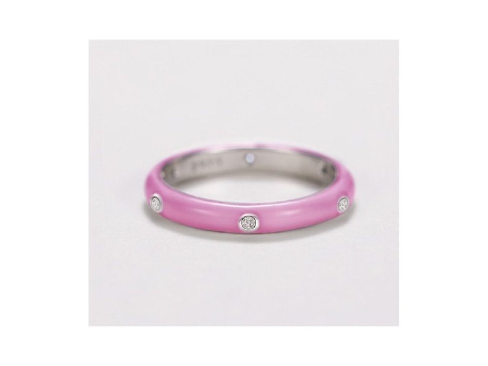 Pozlacený prsten z chirurgické oceli s velkým zirkonem, perleťová barva, odolný vůči povětrnostním vlivům