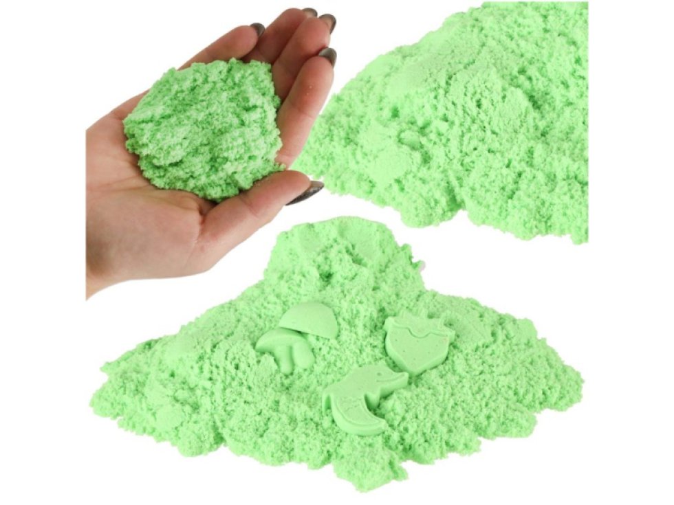 Kinetický písek 1 kg v sáčku zelený